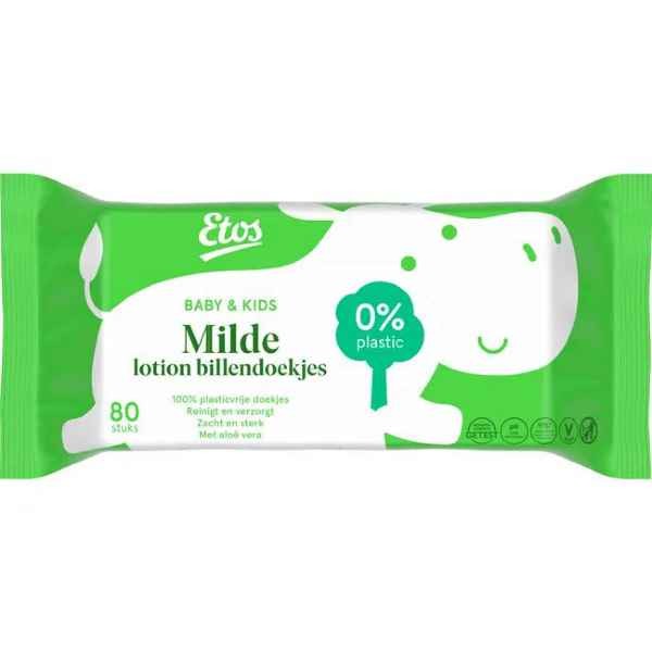 Etos Baby & Kids Milde lotion billendoekjes Single Pack 3 stuks voor € 5,00