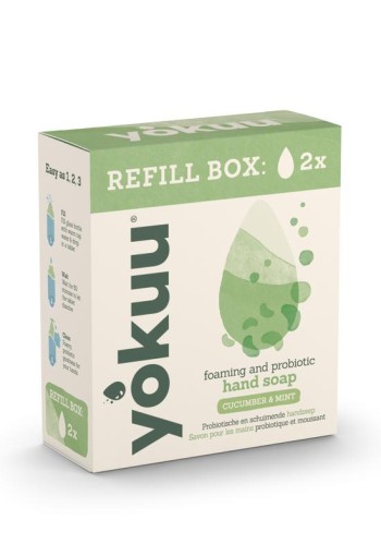 Yokuu Handzeep cucumber & mint refill (2 Stuks)
