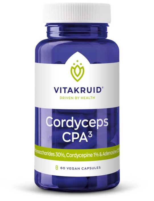 Vitakruid Cordyceps CPA3 mycelium extract 12:1 (60 Vegetarische capsules)