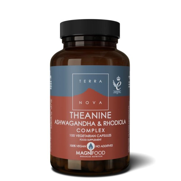 Terranova L-theanine ashwagandha & rhodiola complex (100 Capsules)