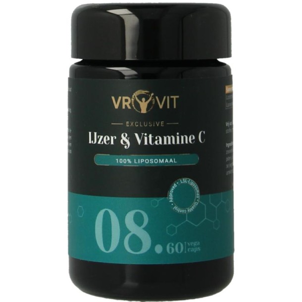 Vrovit Liposomaal 08 ijzer & vitamine c (60 Capsules)