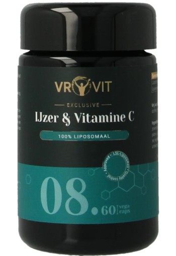 Vrovit Liposomaal 08 ijzer & vitamine c (60 Capsules)
