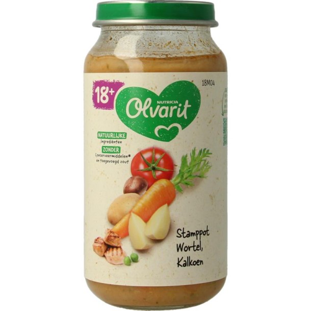 Olvarit Stamppot wortel kalkoen 18M04 (250 Gram)