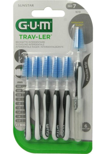 GUM Trav-ler ragers 2.6mm zwart (6 Stuks)