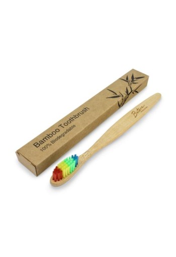 Betereproducten Bamboe tandenborstel voor volwassenen regenboog (1 Stuks)