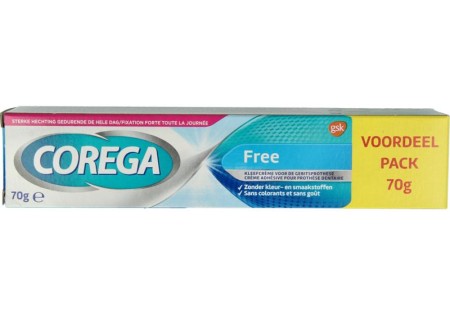 Corega Free kleefcreme voor het kunstgebit 70 Gram