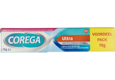 Corega Ultra kleefcreme voor de gebitsprothese 70 Gram