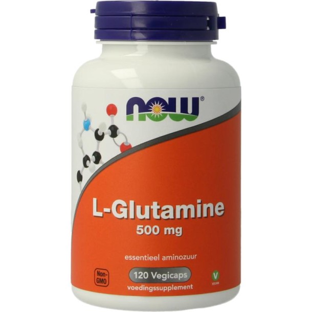 NOW L-Glutamine 500mg (120 Vegetarische capsules)