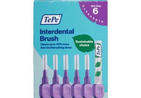 TePe Interdentale Ragers Original Paars ISO maat 6 – 1,1 mm   6 stuks