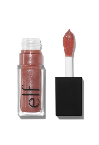 e.l.f. Glow Reviver Lip Oil Glimmer Princess Cut Pinky Beige