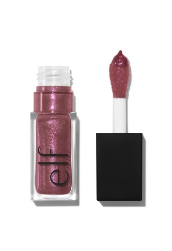 e.l.f. Glow Reviver Lip Oil Glimmer Divine Wine Berry Pink Pearl