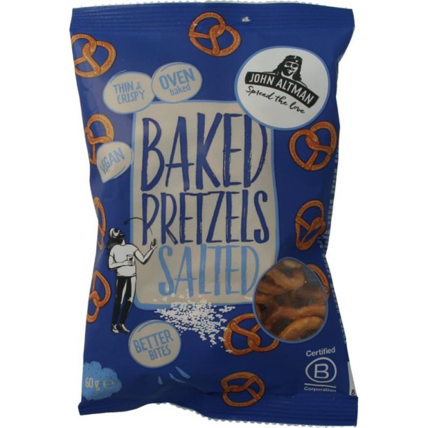 John Altman Baked pretzels sea salt mini (60 Gram)