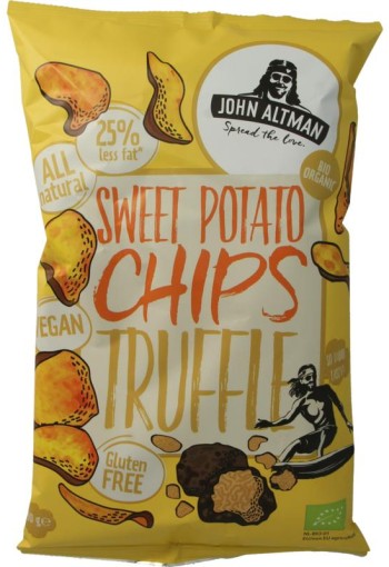 John Altman Zoete aardappel chips truffle bio (90 Gram)