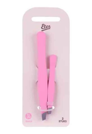 Etos Pincet Schuin Set Roze