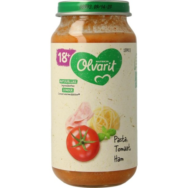 Olvarit Pasta tomaat ham 18M03 (250 Gram)
