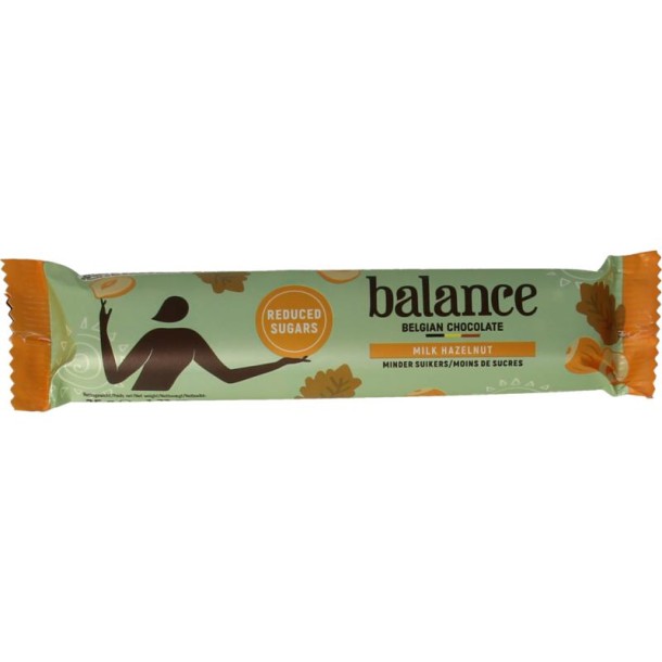 Balance Choco stevia reep melk hazelnoot (35 Gram)