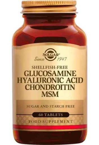 Solgar Glucosamine Hyaluronic Acid Chondroitin MSM 60 tabletten