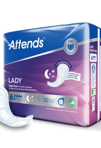 Attends Lady night pad 6 (30 Stuks)
