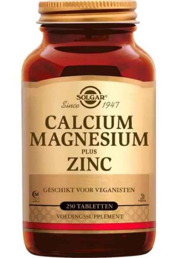 Solgar Calcium Magnesium plus Zinc 250 tabletten