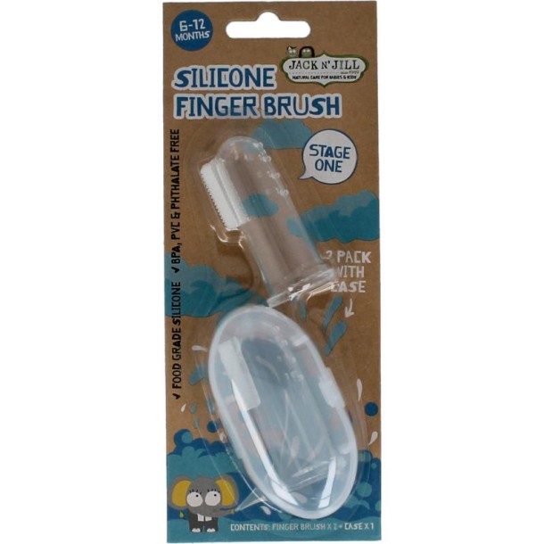 Jack n Jill Silicone finger brush (2 Stuks)