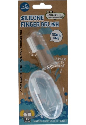 Jack n Jill Silicone finger brush (2 Stuks)