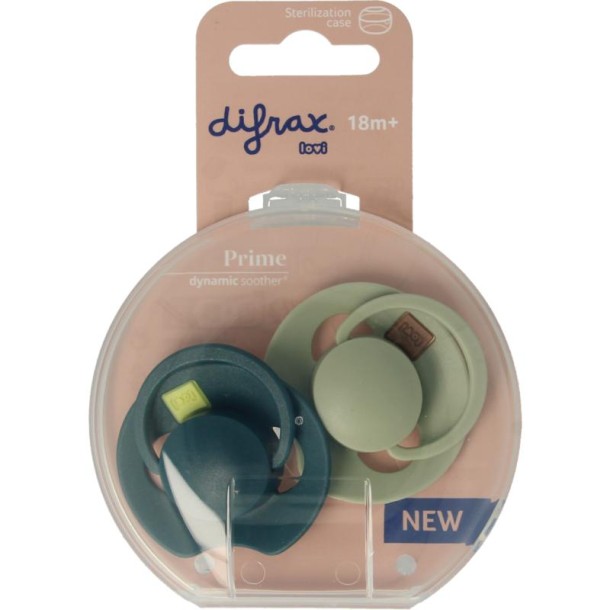 Difrax Fopspeen prime 18+ maanden assorti (2 Stuks)