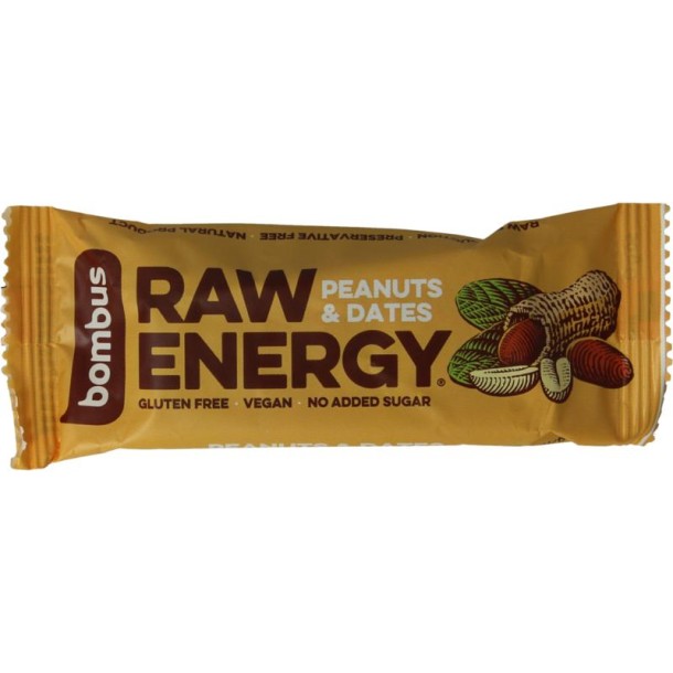 Bombus Raw energy bar peanut & dates (50 Gram)
