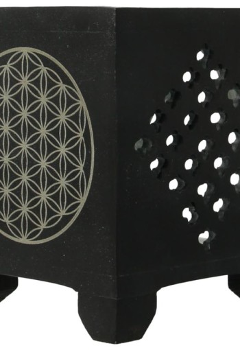 Volatile Wierook en olie verdamper zwart zeepsteen (1 Stuks)