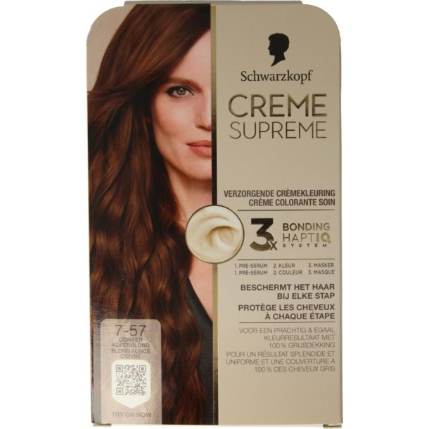 Schwarzkopf Creme supreme 7-57 donker blond (1 Stuks)