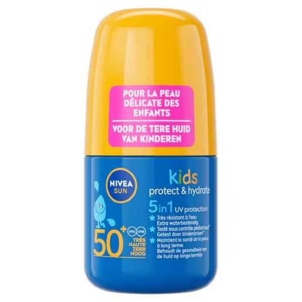 NIVEA SUN Kids Zonnebrand Protect & Play Roll-on SPF 50+ 50 MLv