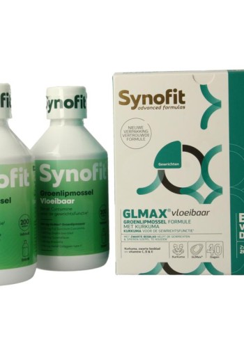 Synofit GLMax groenlipmossel vloeibaar2 x 200ml (400 Milliliter)