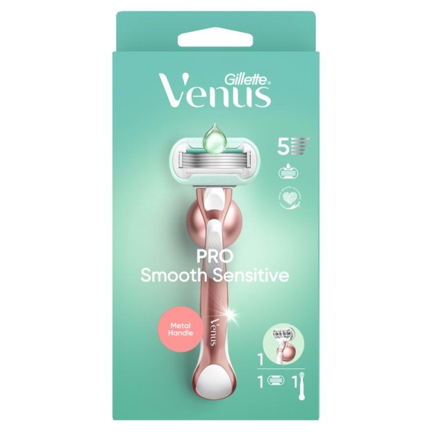 Gillette Venus deluxe smooth sensitive rosegold razor (1 Stuks)