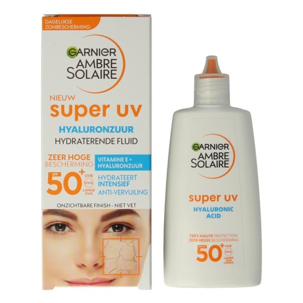Ambre Solaire Fluid hyaluronzuur super UV SPF50+ 40 Milliliter