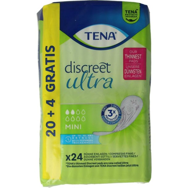 Tena Discreet ultra pads mini (24 Stuks)