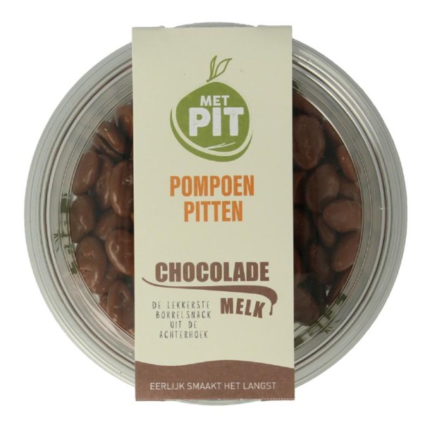 Met Pit Pompoenpitten melkchocolade (150 Gram)
