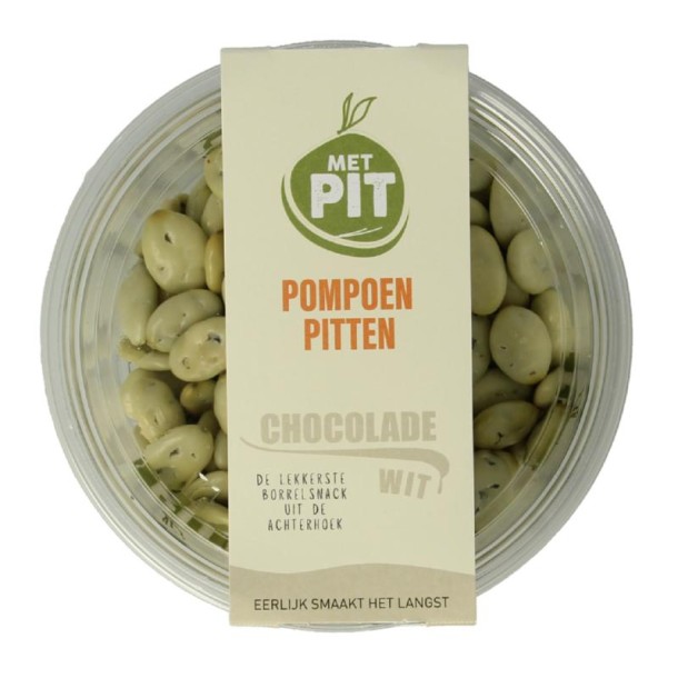 Met Pit Pompoenpitten witte chocolade (150 Gram)