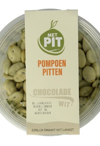 Met Pit Pompoenpitten witte chocolade (150 Gram)