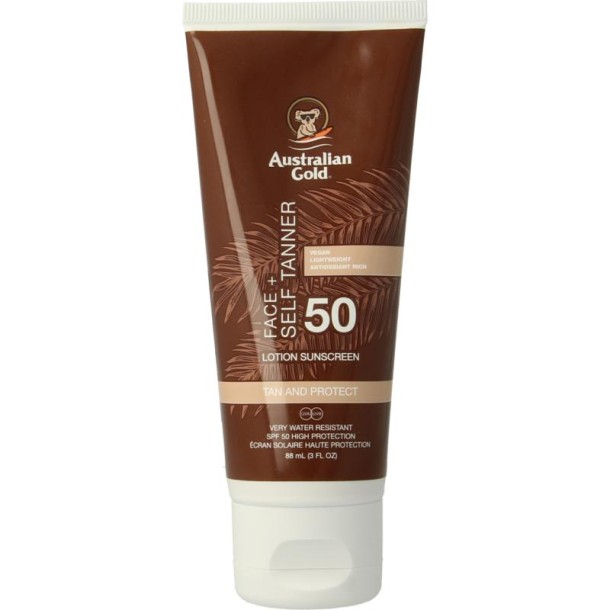 Australian Gold Face met selftanner SPF50 (88 Milliliter)