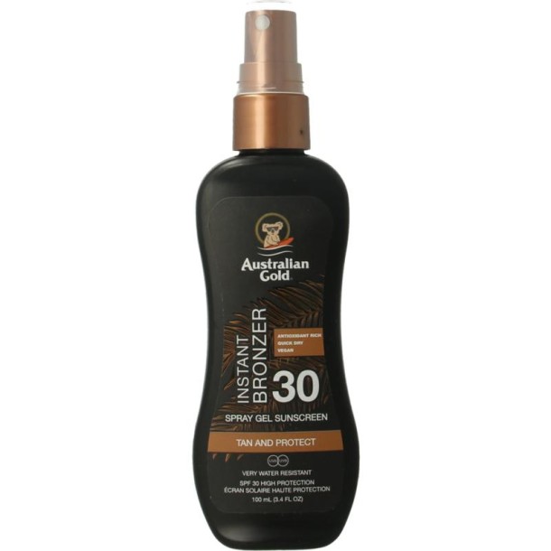 Australian Gold Spray gel met bronzer SPF30 (100 Milliliter)