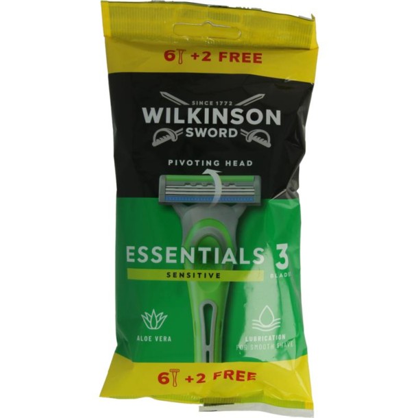 Wilkinson Essential sensitive 6+2 disposable (8 Stuks)