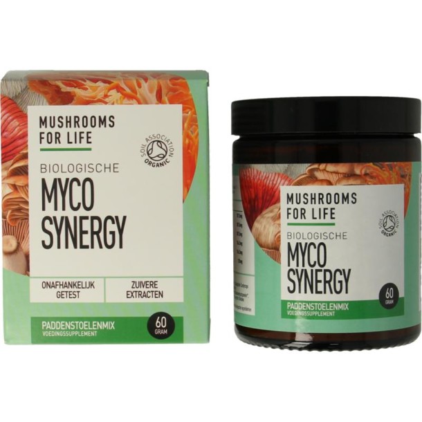 Mushrooms F Life Myco synergy poeder bio (60 Gram)