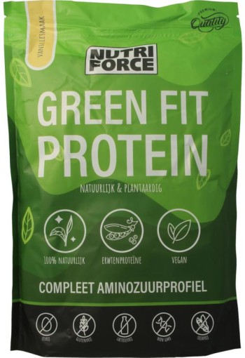 Nutriforce Green fit protein vanille (700 Gram)