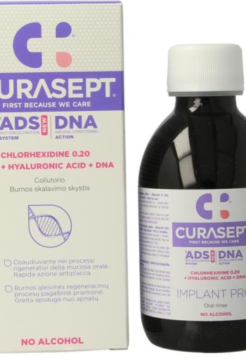 Curasept ADS DNA Implant Pro CHX 0,20% + HA mondspoelmiddel (200 Milliliter)