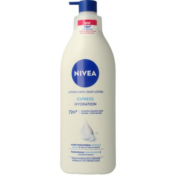 Nivea Express bodylotion met pomp (400 Milliliter)