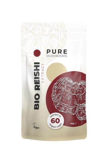 Pure Mushrooms Reishi paddenstoel extract bio (60 Vegetarische capsules)