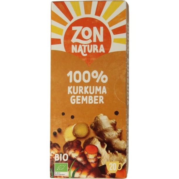 Zonnatura Kurkuma gember 100% thee bio (20 Zakjes)