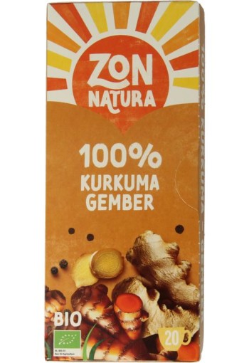 Zonnatura Kurkuma gember 100% thee bio (20 Zakjes)