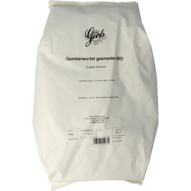 Geels Gemberwortel gesneden bio (1 Kilogram)