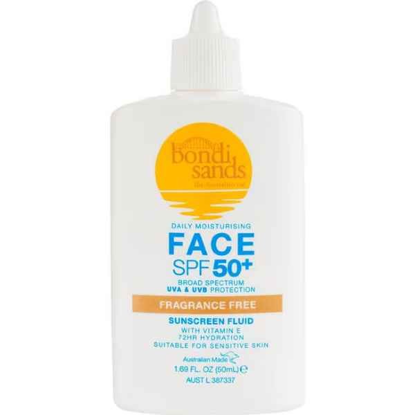 Bondi Sands Sunscreen Face Fluid SPF50+ Fragrance Free 50 ML