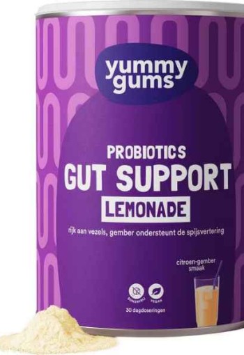 Yummygums Gut Support Lemonade Suikervrij 240 GR